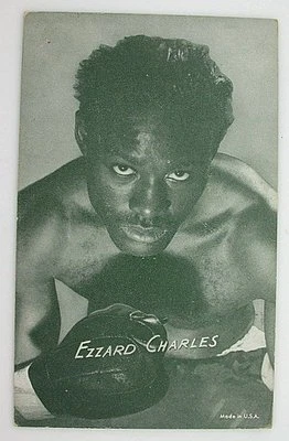 Ezzard Charles World Heavy Campion Vintage Boxing Exhibit Postcard Card BC21 - Image 1 of 2