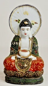 Vintage Japanese Royal Satsuma Moriage God Statue Incense Holder Porcelain - Picture 1 of 12