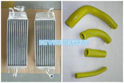Radiador y manguera de aluminio amarillo L&R para 1984-1985 84 85 SUZUKI RM125 RM 125 NUEVO Foto 1 de 4