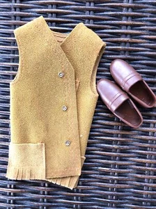 Vintage 1971 Barbie Ken #1439 THE SUEDE SCENE Vest Mod Brown Loafers - Picture 1 of 7