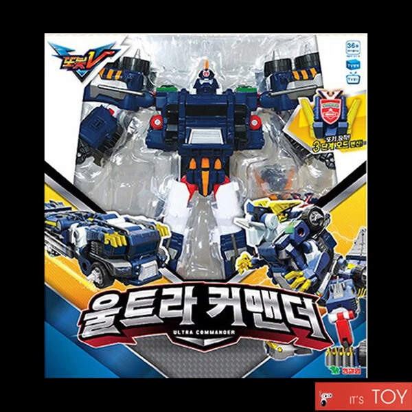 TOBOT V ULTRA COMMANDER Beast Dino Megazord Transforming Robot Vehicle Car Toy - Image 1 of 4