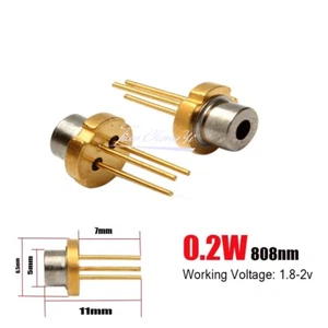 808nm 200mW 5.6mm Metal Red IR Laser Diode 2-2.2V TO-18 light-emitting diode - Picture 1 of 7