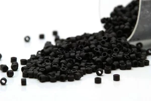 Miyuki Delicas 11/0 Black Matte Seed Beads DB-310 - Picture 1 of 2