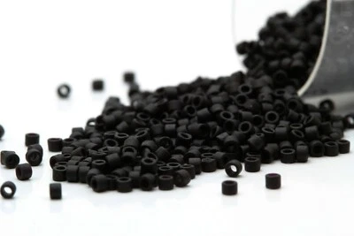 Cuentas de semillas negras mate Miyuki Delicas 11/0 DB-310 Foto 1 de 2