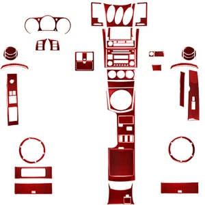 Kits completos de cubierta interior de fibra de carbono roja 62 piezas para Nissan 350Z 2003-2009 - Imagen 1 de 13