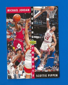 1992-93 Upper Deck Scoring Threats #62 Michael Jordan Scottie Pippen - Imagen 1 de 2