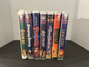 Walt Disney Vintage VHS Movie Tapes Lot Of 7 Must Have Collectibles - Picture 1 of 6