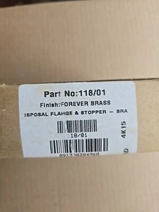 Brasstech 118/01 Disposal Flange And Stopper Forever Brass - Picture 1 of 5
