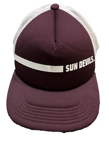 Sun Devils Trucker Hat Cap Adidas Arizona State Foam Panel Mesh Snapback NCAA - Picture 1 of 13