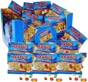 HARIBO SWEETS STARMIX MINI PACKS 1 10 30 50 100 Gummy Jelly Sweet Bags Wholesale - Picture 1 of 8