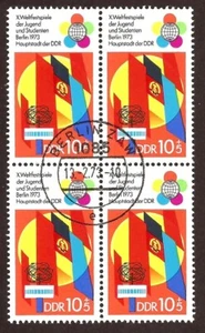 [1676] DDR 1973, Block of four, used set w/postmark - Picture 1 of 1