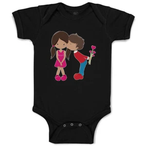 Baby Bodysuit First Valentine Girl Kiss S Valentins Day Boy & Girl Baby Clothes - Picture 1 of 23