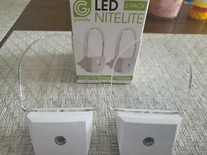 2- Pack LED Greenlite NiteLite Dusk To Dawn Shatterproof Costs .20 a Year New - Picture 1 of 2