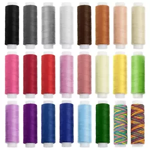 Nähgarn Set: 24 x Nähgarn, je 100 m lang, 100 % Polyester, verschiedene Farben - Picture 1 of 1