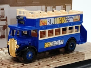 Lledo 8cm Long Diecast DG068010 - 1932 AEC Regent Open Top Bus - Butlins - Picture 1 of 6