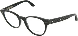 Bottega Veneta BV0046O 001 Black Oval Full Rim 50-19-145mm Women's Eyeglasses - Picture 1 of 3