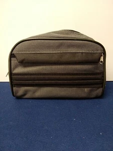 Travel Toiletry Bag Black/Gray with Side Zipper 11x8x3 - Picture 1 of 8