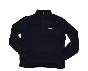 Regatta Thompson Half Zip Light Thermal Fleece Jacket Black Camping Mens XL - Picture 1 of 14