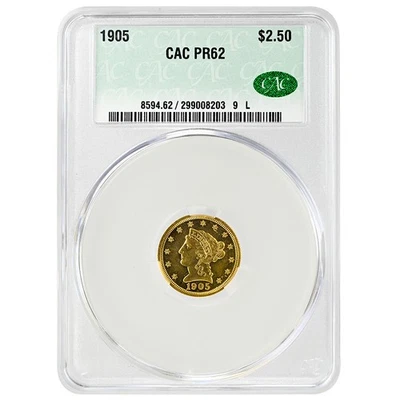 1905 $2.50 Liberty Head CACG PR62 Rare Coin - Image 1 of 4