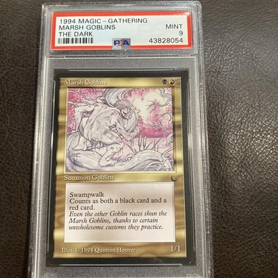 PSA 9 Marsh Goblins - The Dark, Magic the Gathering MtG 1994 Mint - Image 1 of 4