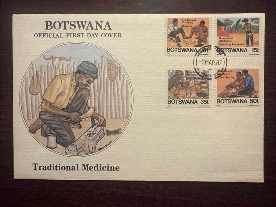 BOTSWANA FDC COVER 1987 YEAR TRADITIONAL MEDICINE HEALTH STAMPS - image 1 of 1