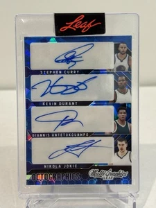 2023 Leaf Multigraphics Octograohics Blue Curry/Durant/Giannis/Jokic +4 Auto /5 - Picture 1 of 2