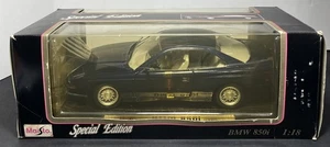 Maisto Special Edition BMW 850i Blue 1:18 Scale Diecast Model Car New In Box - Picture 1 of 6