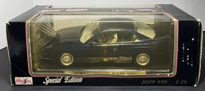 Maisto Special Edition BMW 850i Blue 1:18 Scale Diecast Model Car New In Box - Image 1 of 4