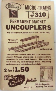 Kadee N Scale Permanent Magnet Uncouplers #310 - Picture 1 of 1