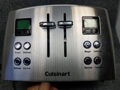 Cuisinart Toaster RBT-875PC Stainless Steel 4 Wide Slots, Bagel Setting, Digital - Image 1 of 4