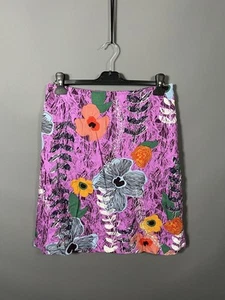 WHITE STUFF LINEN Skirt - UK10 W28 - Purple - Floral - Great Condition - Women’s - Picture 1 of 4