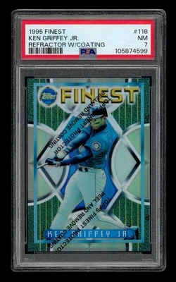 1995 Finest Refractor W/Coating : #118 Ken Griffey Jr. PSA 7 NM - Image 1 of 3