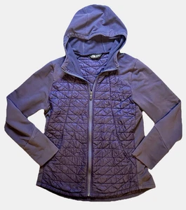 The North Face - Women’s MEDIUM Full Zip Thermoball Light Puffy Jacket PURPLE - Picture 1 of 18
