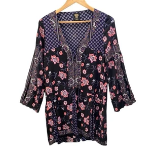 Anna Sui O'Neill Tunika Kleid Damen Small Floral Indie Boho Chic Fee Grunge - Bild 1 von 8