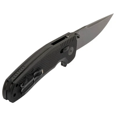 SOG Knife TAC-XR 12-38-07-41 Black CRYO D2 Steel Blackout G-10 Pocket Knives - Image 1 of 4