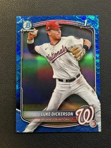 2025 Bowman Chrome - Luke Dickerson 1st Bowman Blue Reptilian Refractor /150 - Bild 1 von 7