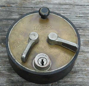 1916-1922 Brass Era Cadillac Delco Ignition Switch Headlight Switch *Real Nice* - Picture 1 of 4