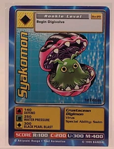 Digimon Syskomon 1st Edition Bo-29 Rookie Level 1999 Bandai Card - Picture 1 of 2