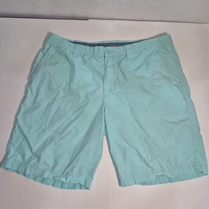 Chino corto Columbia para hombre talla 38W 10L algodón lavado azul claro cian - Imagen 1 de 9