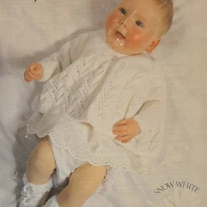Hayfield 1918 Knitting PATTERN Vintage Used baby cardigan size 16-19 in chest DK - Picture 1 of 2
