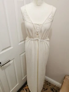 Anthropologie Crochet Detail Cut Out Maxi Beach Dress in Cream Size M RRP £125 - Picture 1 of 5