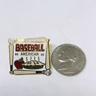 Baseball As American As Apple Pie Vintage Pin Bat Ball