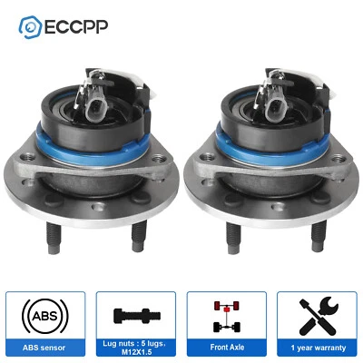 Pair Front Wheel Hub Bearings For Chevy Malibu Oldsmobile Alero Pontiac Grand Am - Image 1 of 4