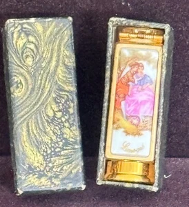 Vintage Limoges Lipstick Holder with Mirror by Brevete SGDG Paris  A430 - Picture 1 of 9