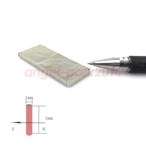 Venta al por mayor imanes de neodimio de tierras raras de cilindro radial ultrafino de 1 mm x 3 mm N48 - Imagen 1 de 1