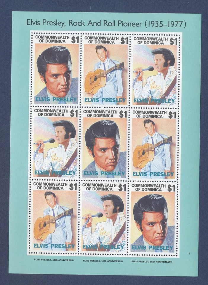 DOMINICA - scott 1544a - MNH S/S - Elvis  1993 --b - Image 1 of 1