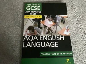 YORK NOTES AQA 9-1 GCSE ENGLISH LANGUAGE PRACTICE TESTS WITH ANSWERS TEXTBOOK - Picture 1 of 4