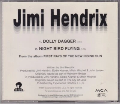 Jimi Hendrix – Dolly Dagger / Night Bird Flying - 2 Track Promo Single CD 1997 - Bild 1 von 2