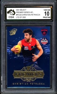 CGA 10 2021 Select AFL Premiers Melbourne Demons Graded Card Christian Petracca - Picture 1 of 3