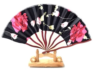 2 x compartimentos de mano compartimentos de bolsillo compartimentos plegables compartimentos de viento bambú negro*R - Imagen 1 de 1